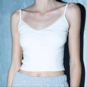 white nicolette lace tank brandy melville